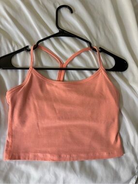 Beyond Yoga Coral Spacedye Cropped Tank and Biker Short Set